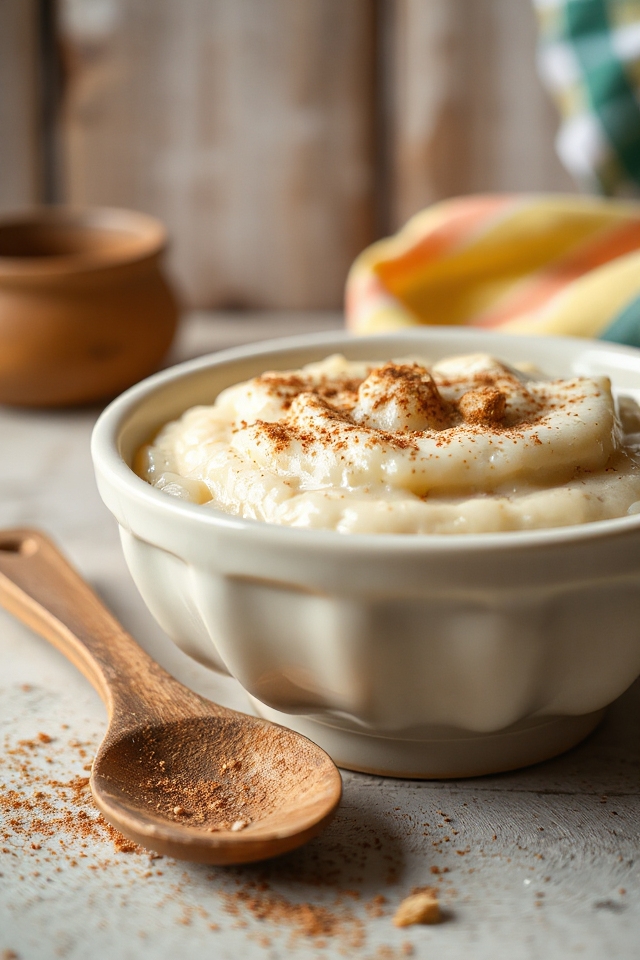 cozy homemade rice pudding