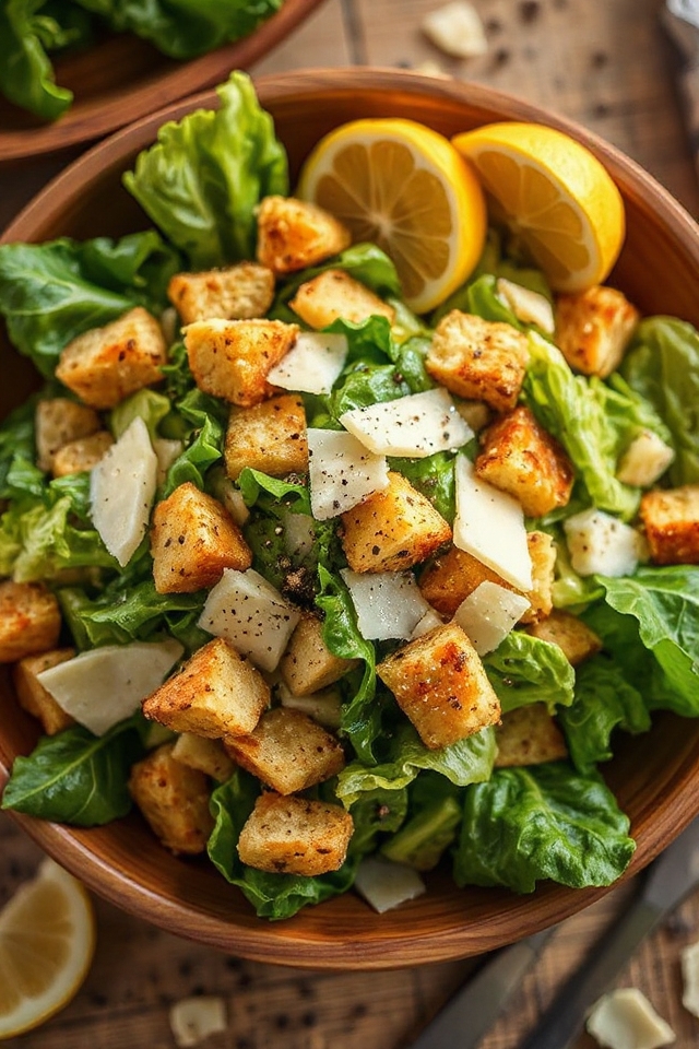 delicious homemade caesar salad