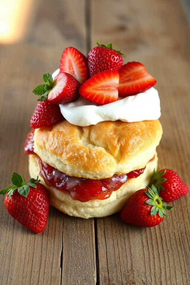 delicious homemade strawberry shortcake
