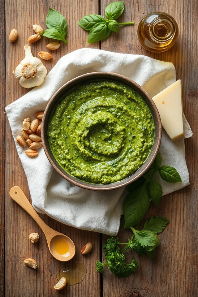 fresh basil garlic sauce