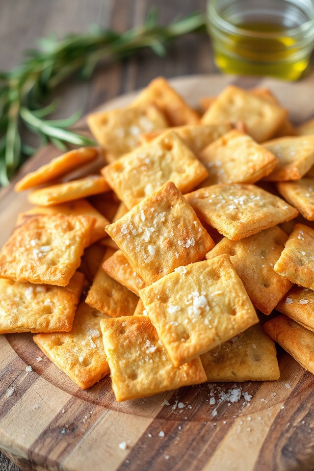 homemade crackers baking process