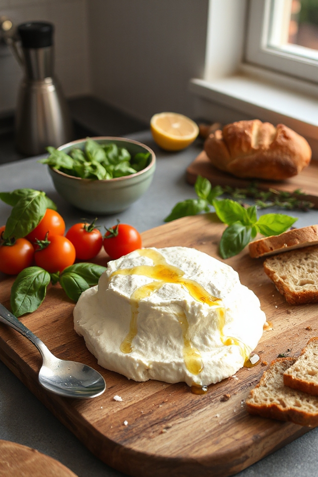 homemade creamy ricotta cheese