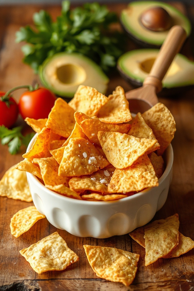 homemade crispy tortilla chips