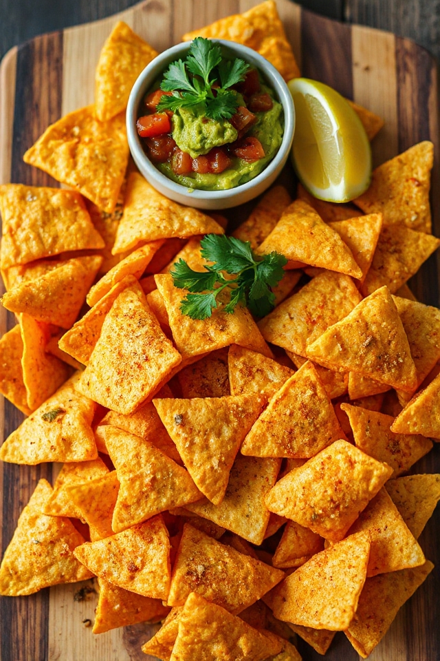 homemade flavored tortilla chips