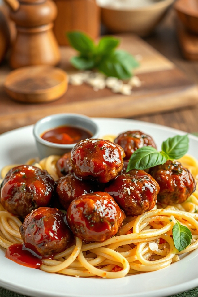 homemade meatballs cooking process