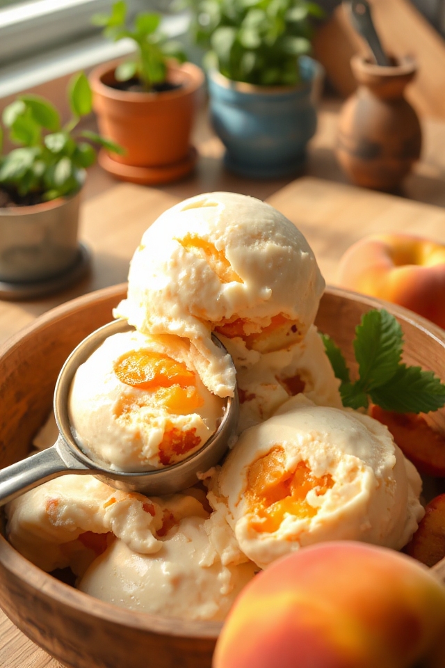 homemade peach ice cream recipe