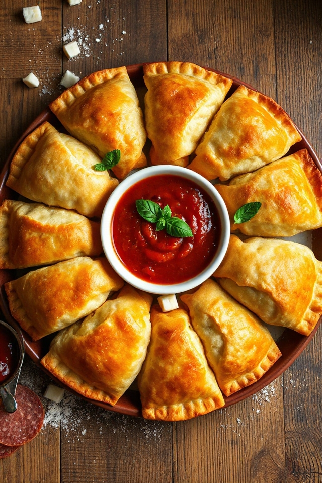 homemade stuffed pastry pockets