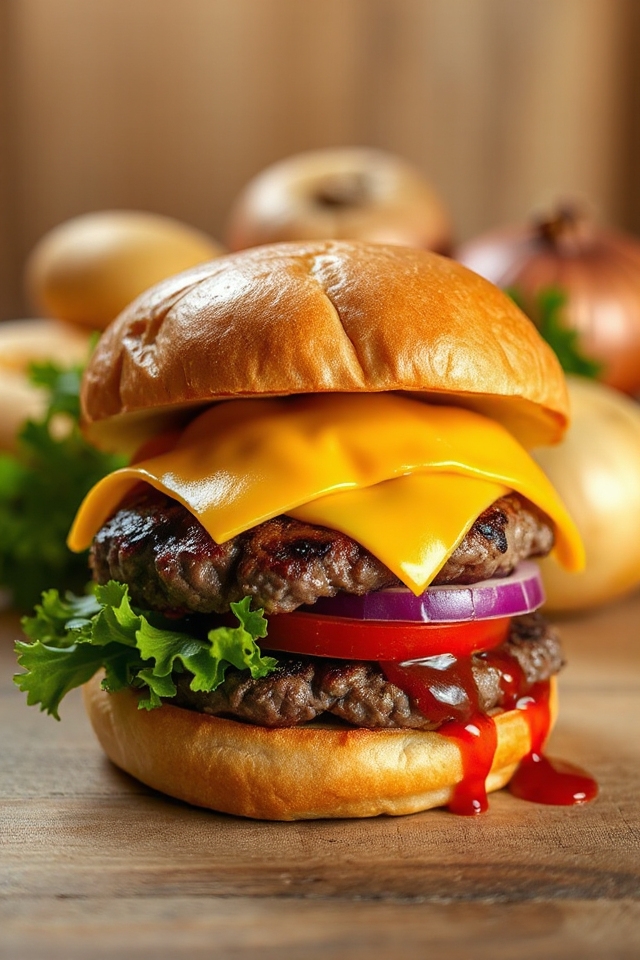 juicy homemade hamburger patties